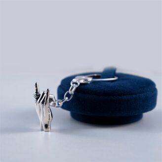 Elegant 925 Silver Keychain