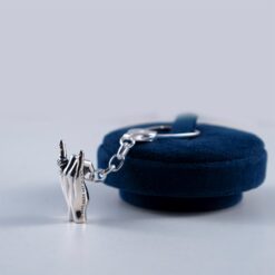 Elegant 925 Silver Keychain
