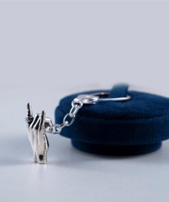 Elegant 925 Silver Keychain
