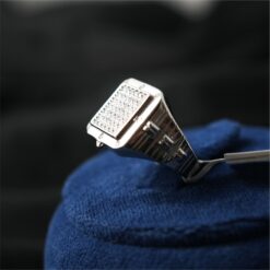 925 Silver Matte Rectangle Signet Ring