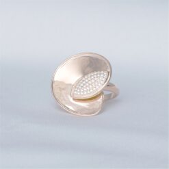 Rose Gold Statement 925 Silver Ring