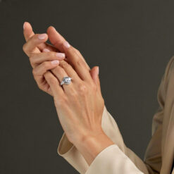 Alternative view of Classic Solitaire Halo Ring