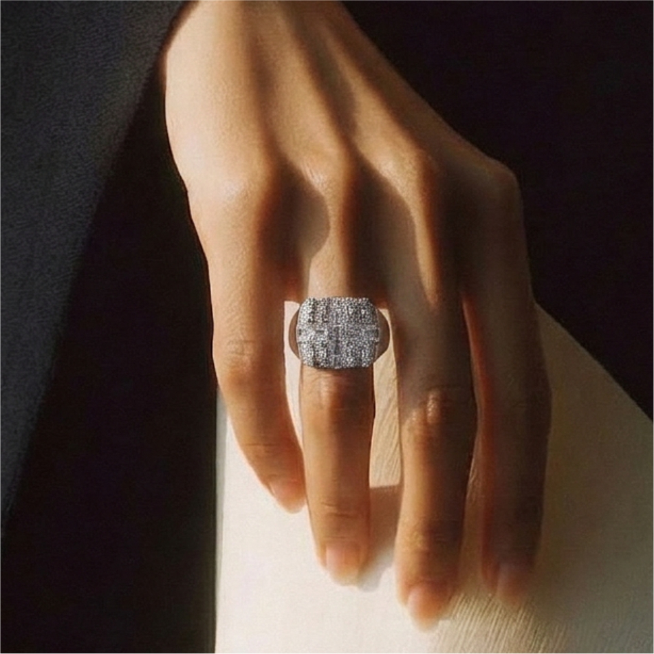 Luxury Diamond Style 925 Silver Ring - Image 2