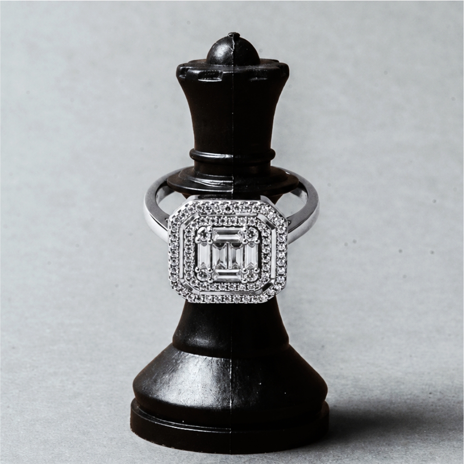 Geometric Diamond Style Ring - Image 2