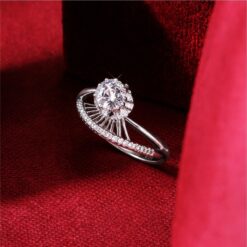 Alternative view of Halo Diamond Style Ring