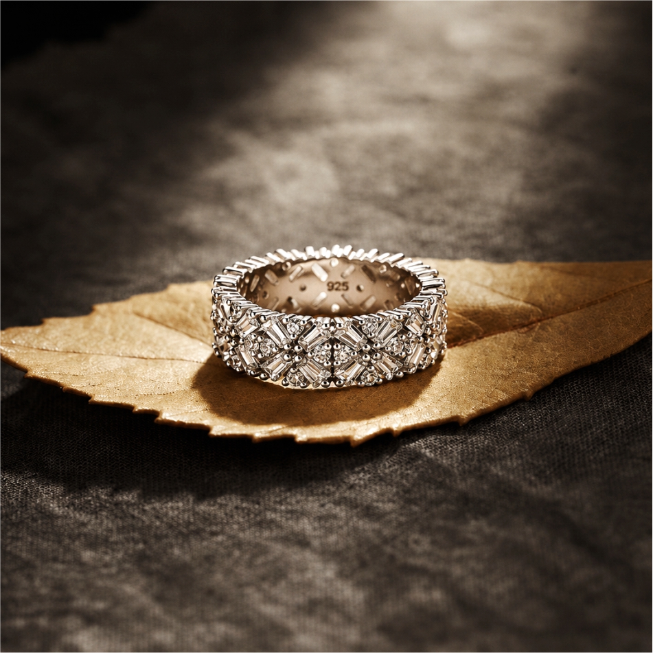 Eternity Diamond Style 925 Silver Ring - Image 2