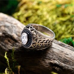 Alternative view of 925 Silver Oval White Halo Ring
