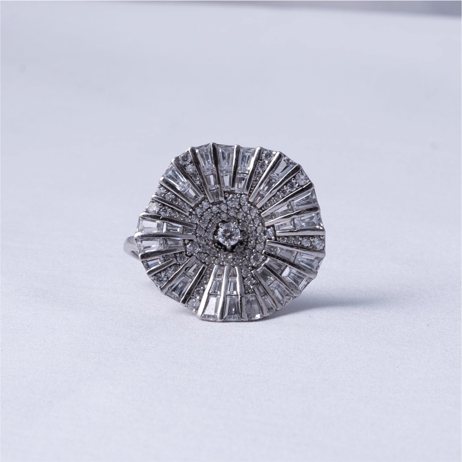 Radiant Halo Coktail Ring