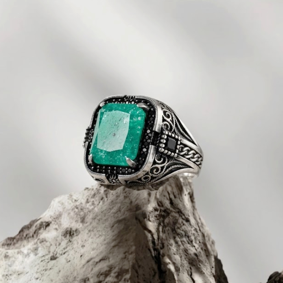 zircon natural turkish stone ring