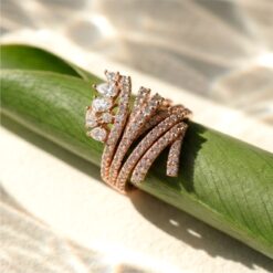 Alternative view of Rose Gold Floral Ring