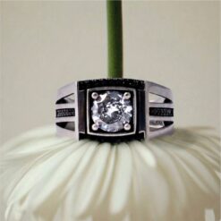 Alternative view of Black Diamond Style 925 Silver Ring