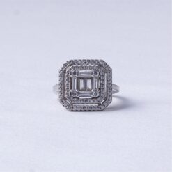 Geometric Diamond Style  Ring