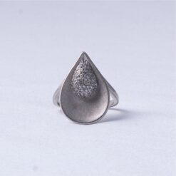 925 Silver Teardrop Halo Ring