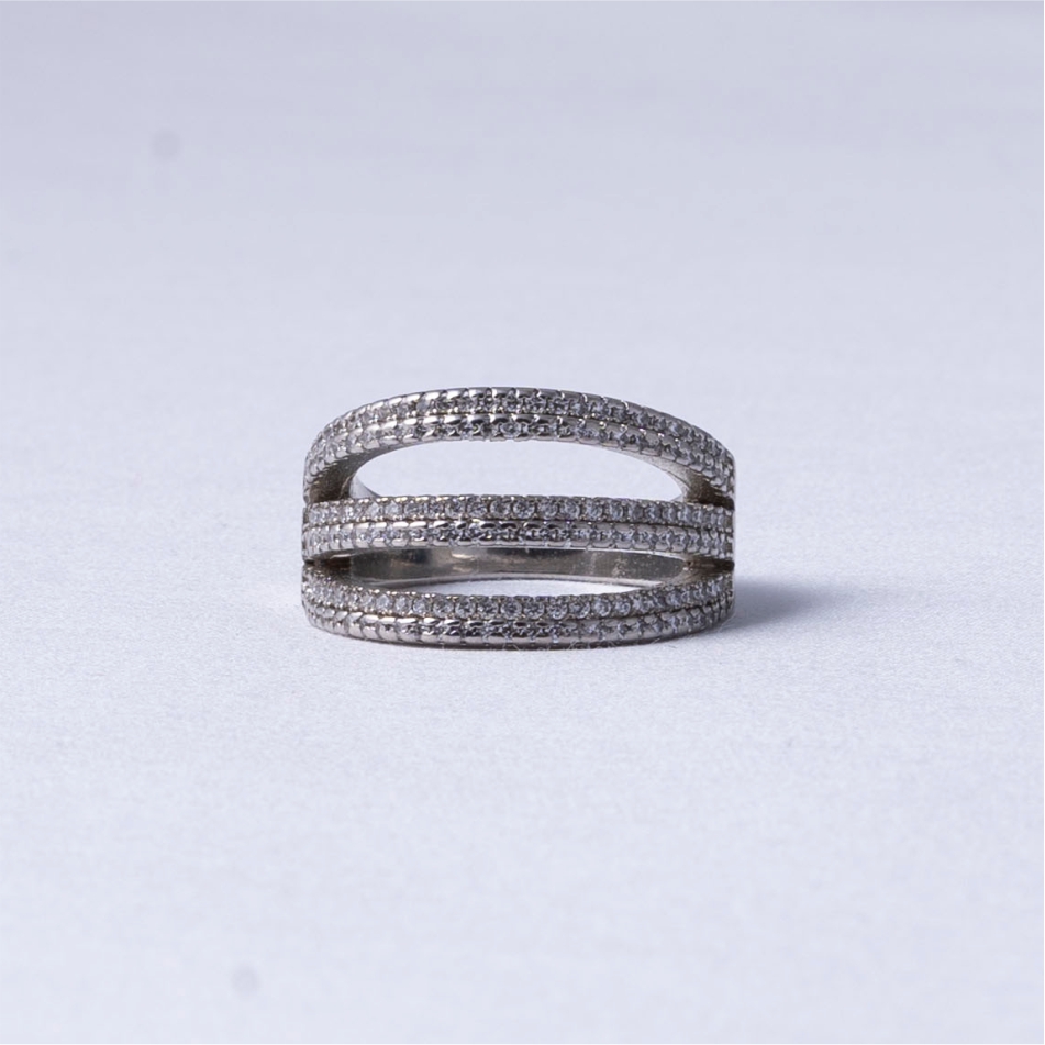 Triple Band Diamond Style Ring