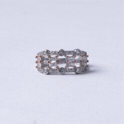 Rose Gold Diamond Style 925 Silver Ring