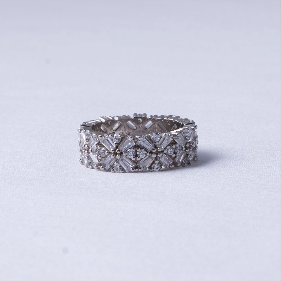 Eternity Diamond Style 925 Silver Ring