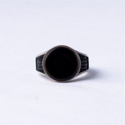 Black Onyx Signet 925 Silver Ring