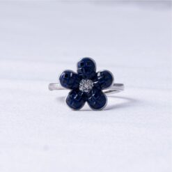 Blue Flower 925 Silver Ring