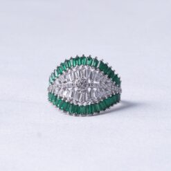 Green Evil Eye 925 Silver Ring