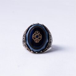 Blue Stone Vintage 925 Silver Ring
