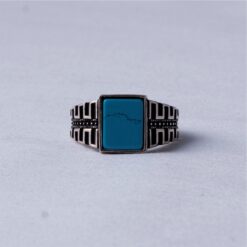 Turquoise Stone Oxidised 925 Silver Ring