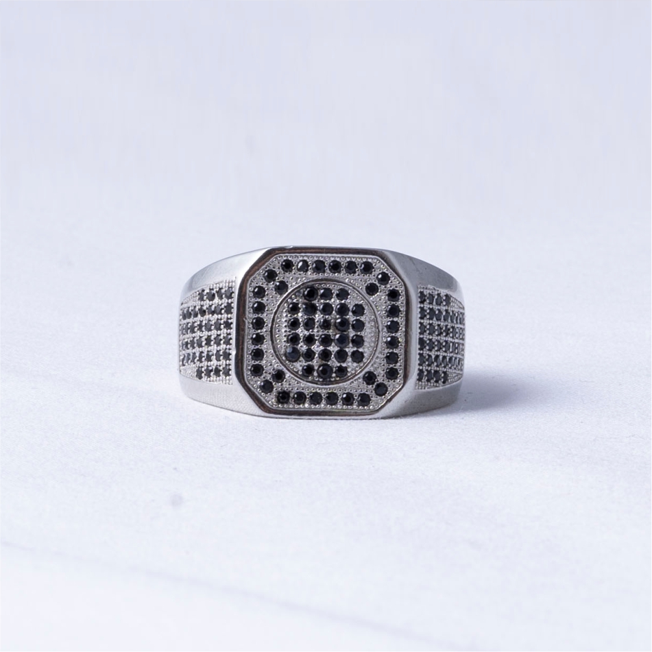 Black Diamond Style 925 Silver Ring