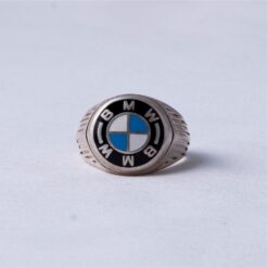 Oval Enamel Oxidised 925 Silver Ring