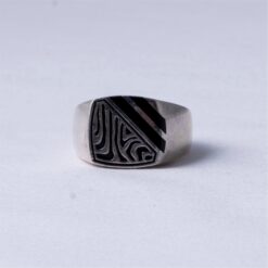 Geometric Pattern 925 Silver Ring
