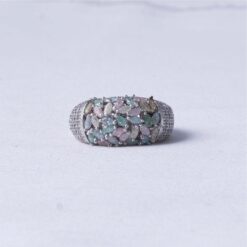 Pastel Multi-Stone Designer 925 Silver Ring