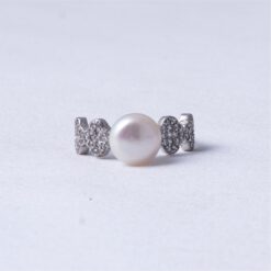 Pearl Bow Design 925 Silver Ring