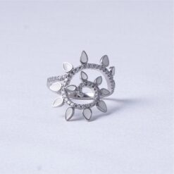 Sunburst Spiral Open Design 925 Silver Ring