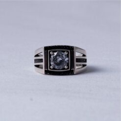 Black Diamond Style 925 Silver Ring