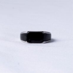 Black Onyx Minimalist Signet Ring