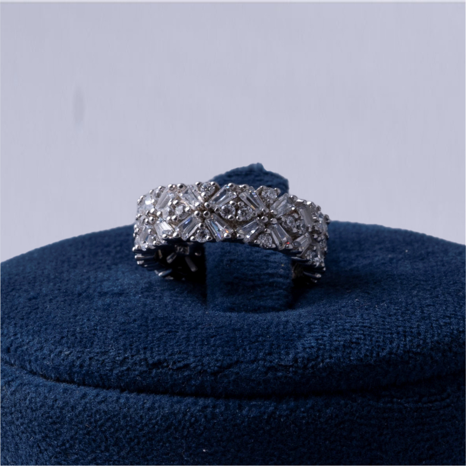 Eternity Diamond Style 925 Silver Ring - Image 3