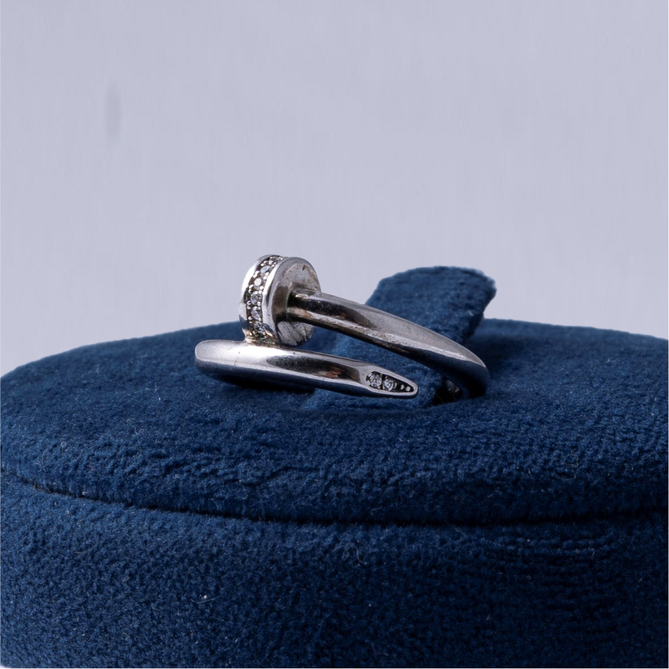 Adjustable Diamond Style 925 Silver Ring - Image 3