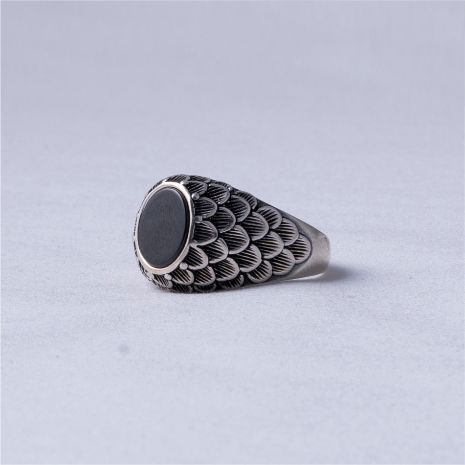 Black stone wazir ring - Image 3