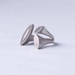 Dual Marquise Open Design 925 Silver Ring