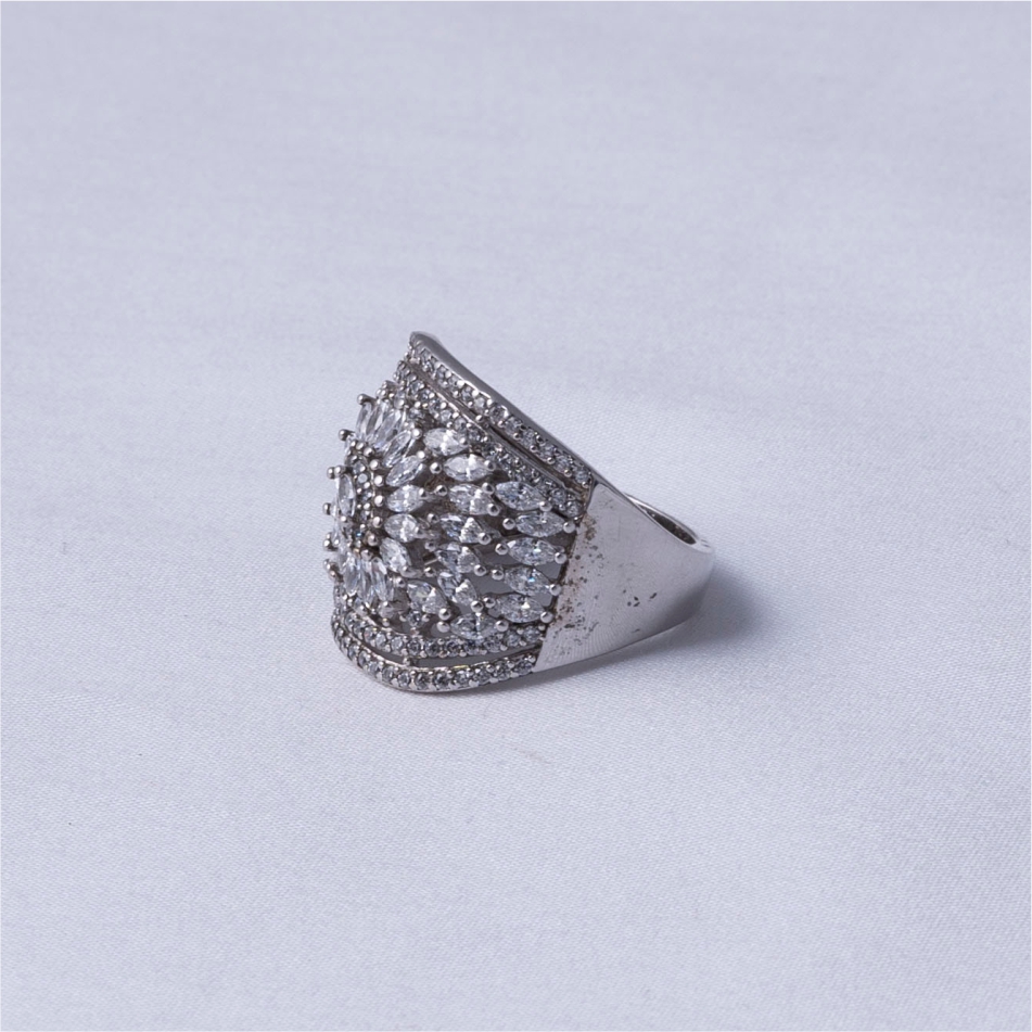 Royal Bloom CZ Statement Ring - Image 4