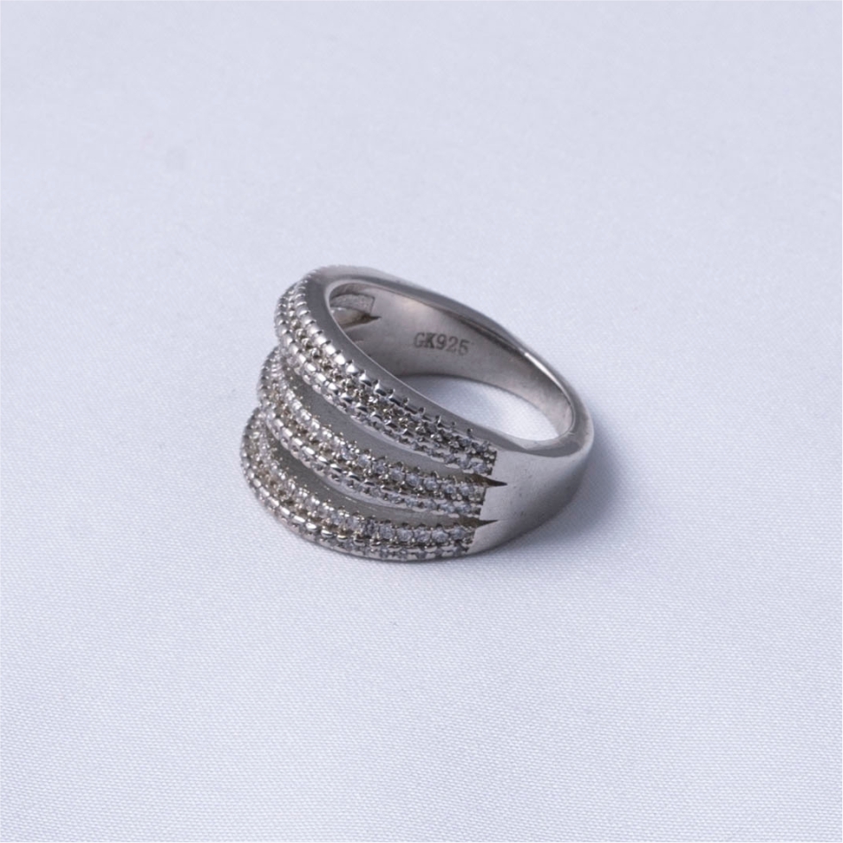 Triple Band Diamond Style Ring - Image 4