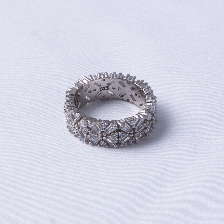 Eternity Diamond Style 925 Silver Ring - Image 4