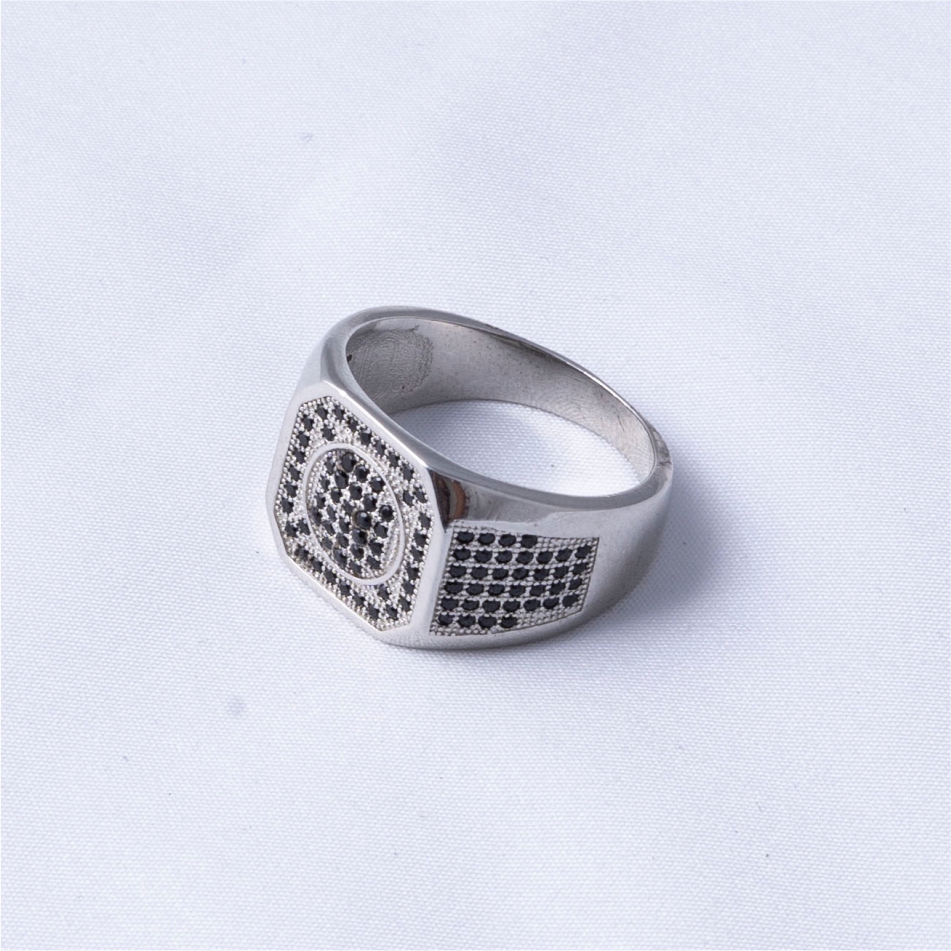 Black Diamond Style 925 Silver Ring - Image 4