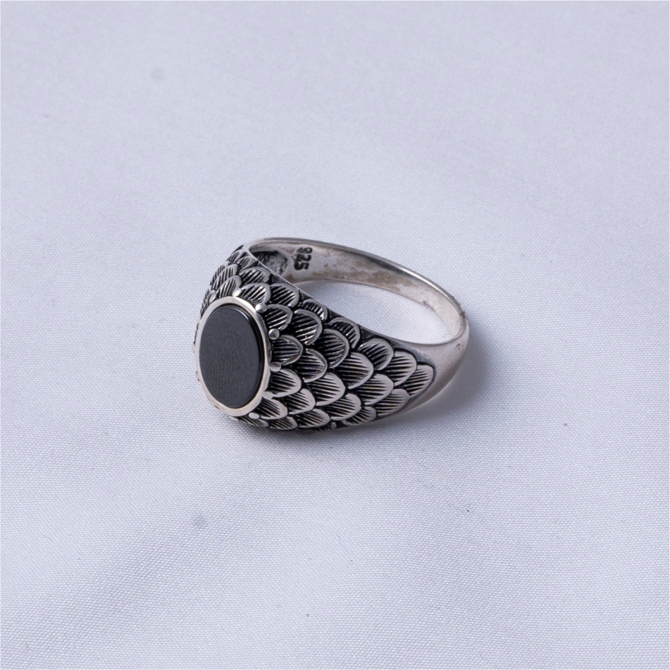 Black stone wazir ring - Image 4