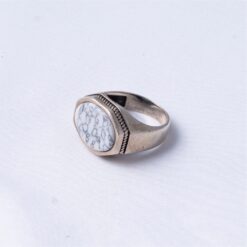 white stone irani cut men's ring