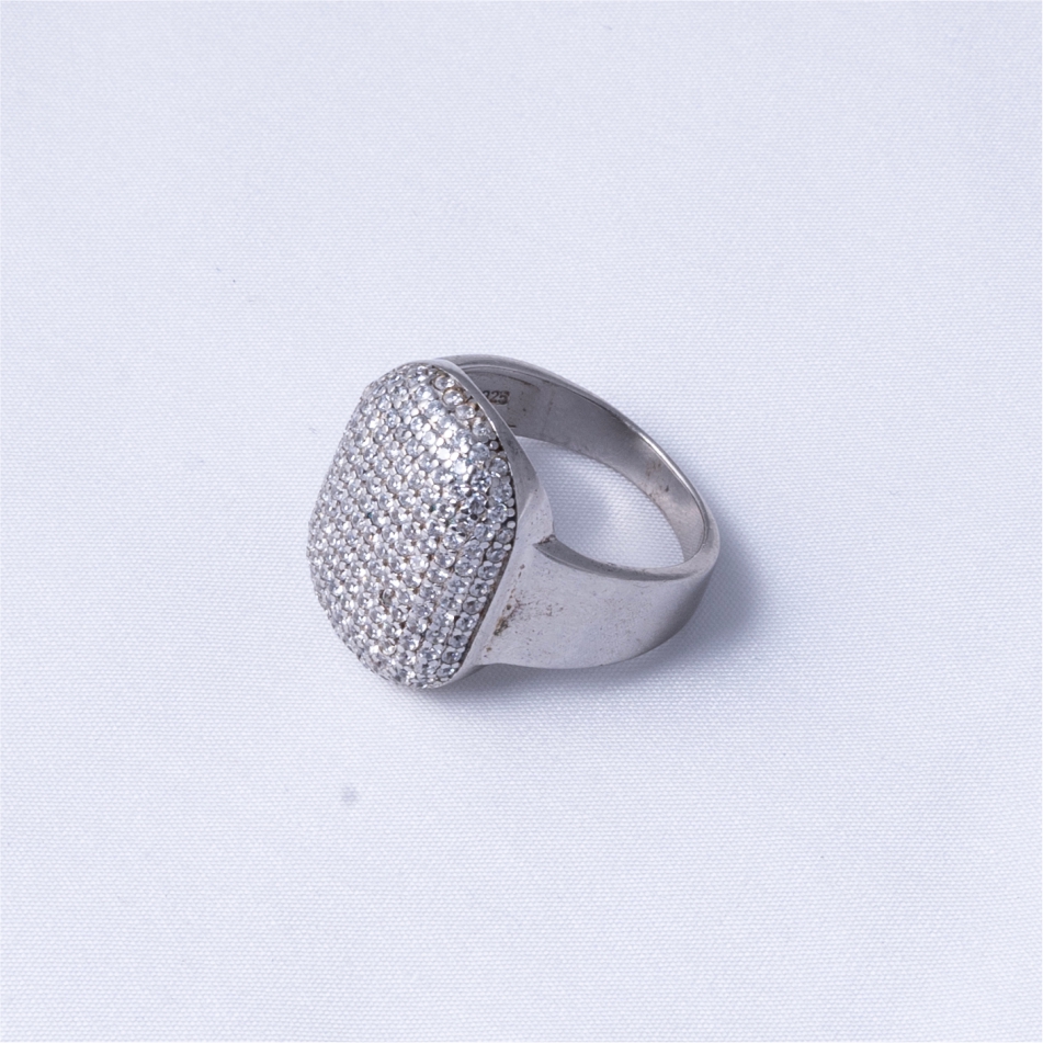 Oval Pavé CZ Statement Ring - Image 4