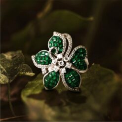 Alternative view of Emerald Blossom Statement Ring