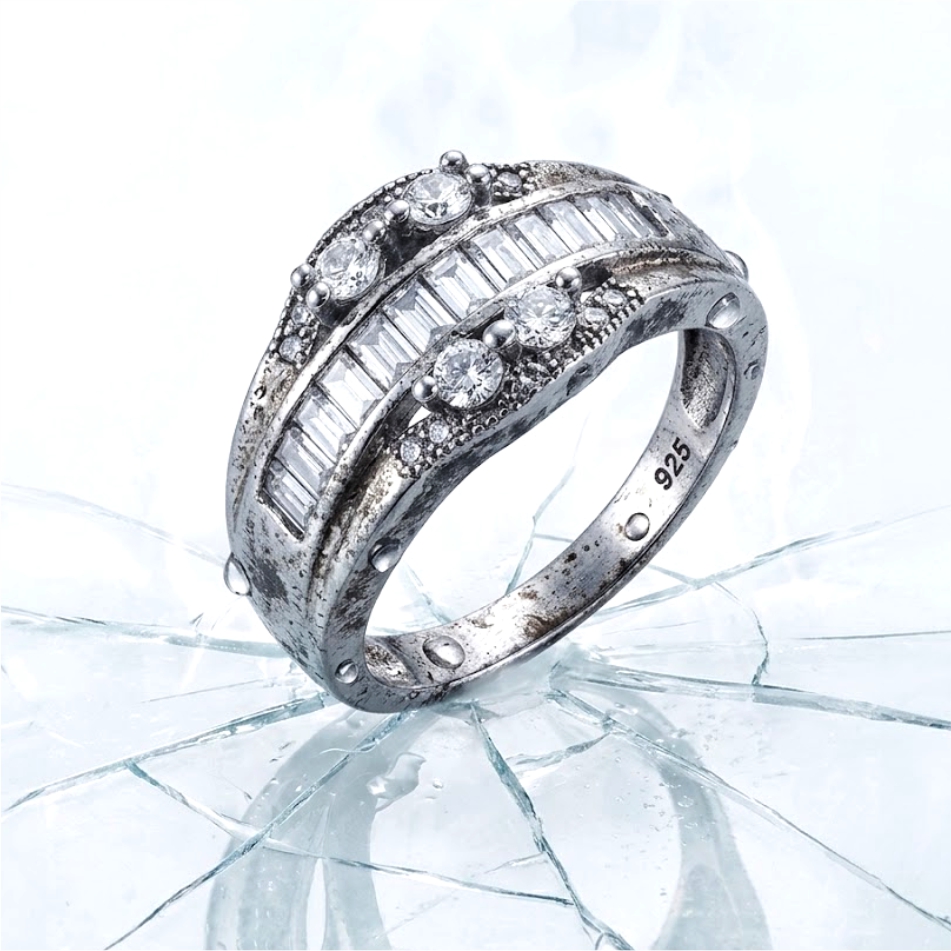 Baguette & Marquise CZ Band Ring