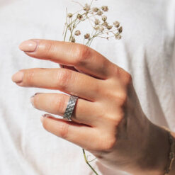 Alternative view of Baguette Stone 925 Silver Ring