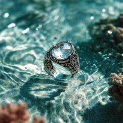 Alternative view of Big stone turkish men's ring