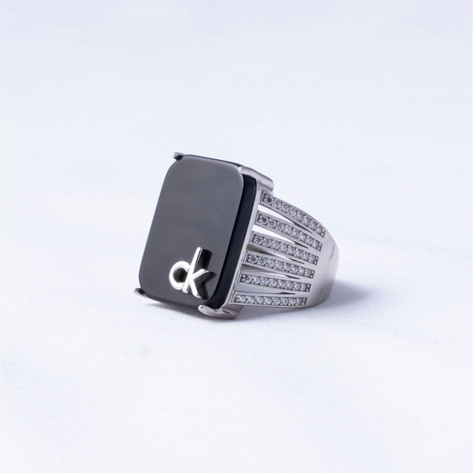 Black Onyx CK 925 Silver Ring - Image 3