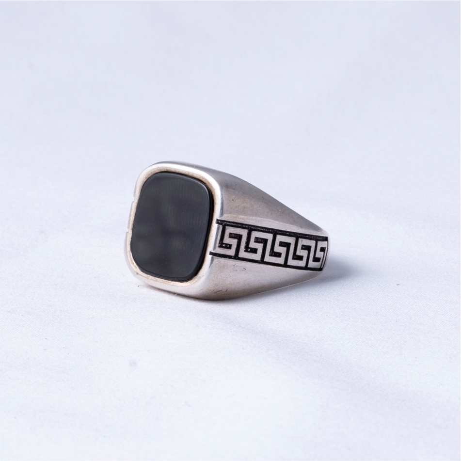 Black Onyx Style 925 Silver Ring - Image 2